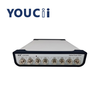 Máy đo công suất quang 8 kênh 850nm 1310nm 1490nm 1550nm 1610nm Bước sóng hiệu chuẩn